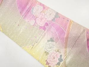 アンティーク　花模様織り出し袋帯（材料）